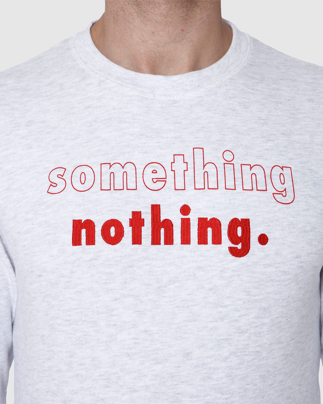 Light Grey Text Print Sweatshirt