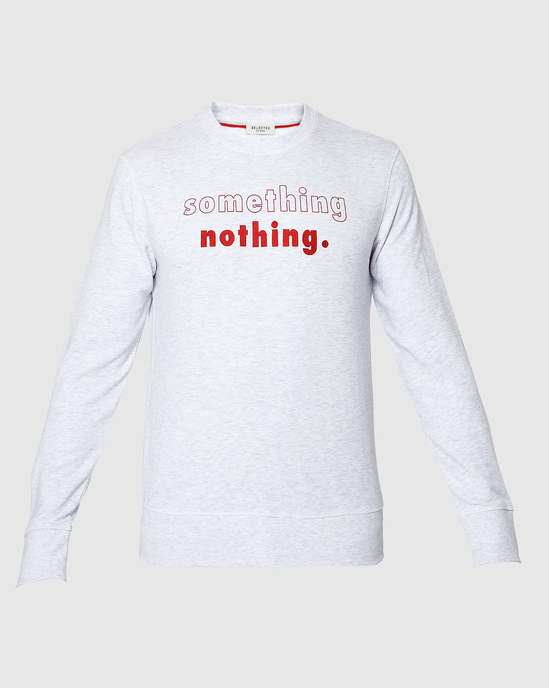 Light Grey Text Print Sweatshirt