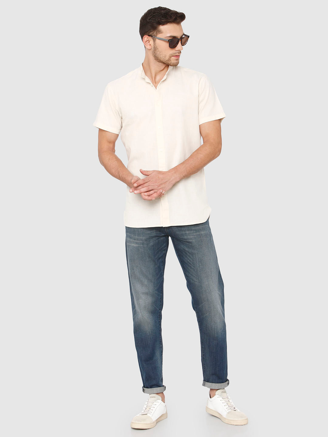 Dark Blue Toby Tapered Fit Jeans