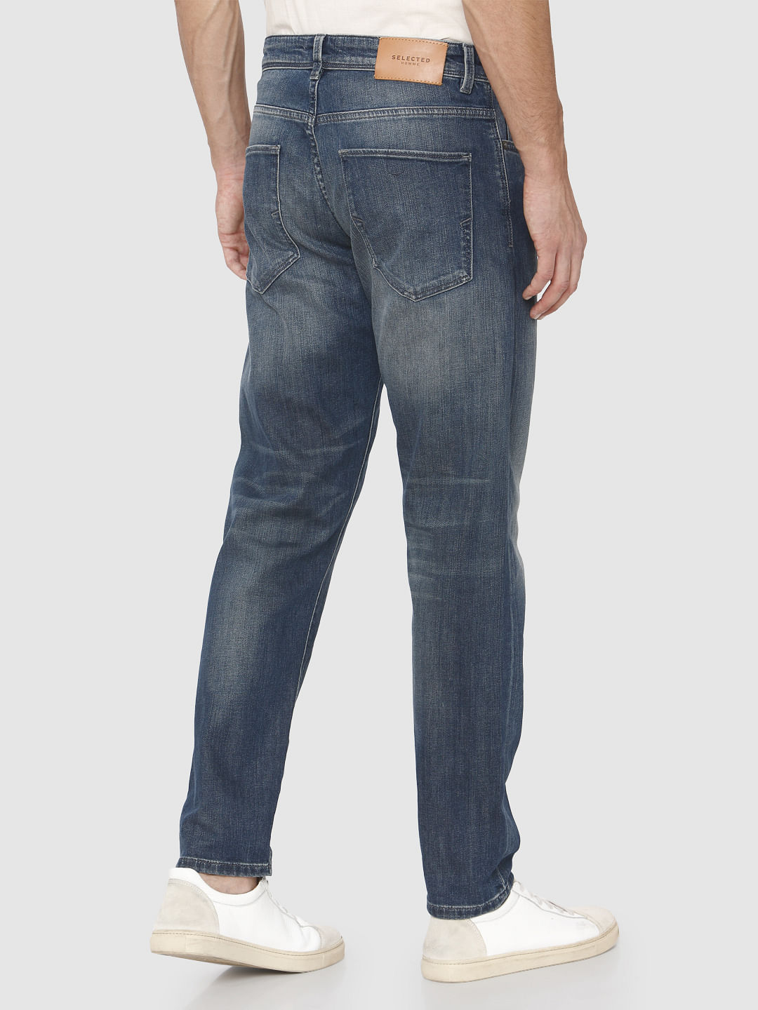 Dark Blue Toby Tapered Fit Jeans