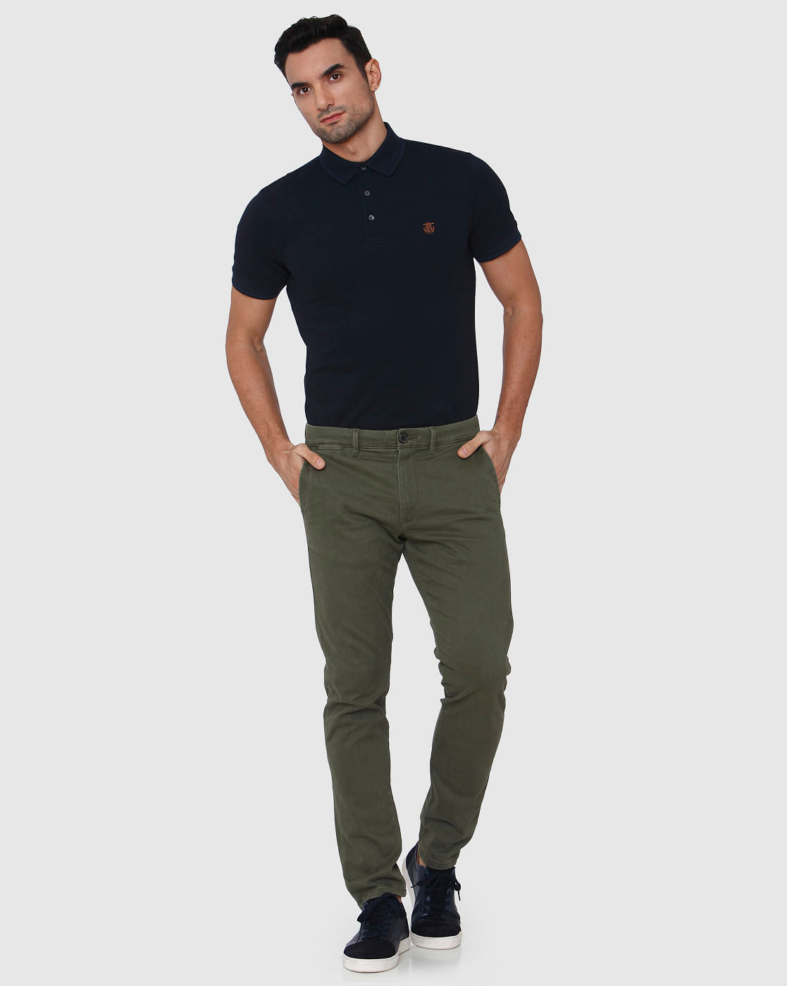 Green Slim Fit Pants