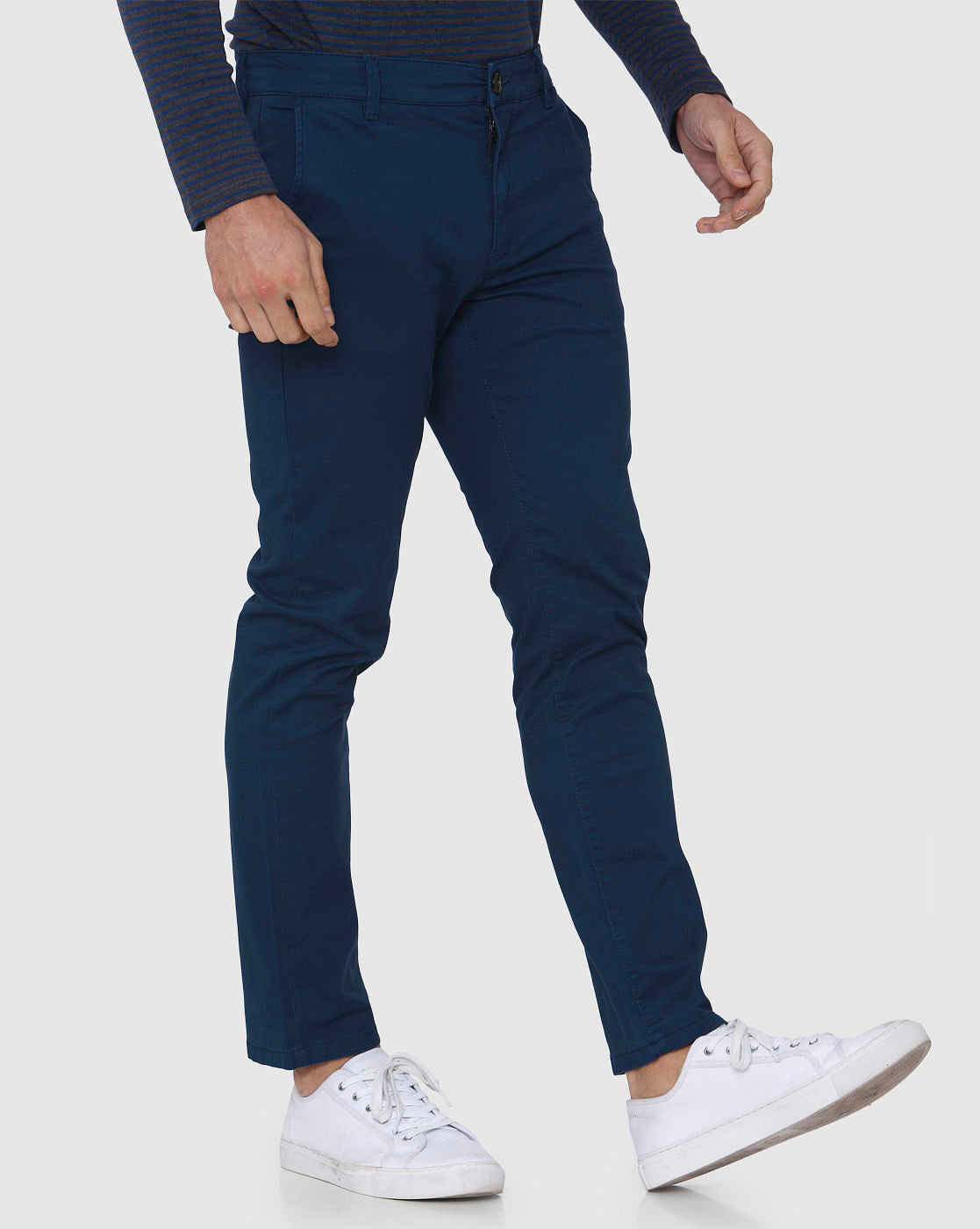 Blue Regular Fit Pants