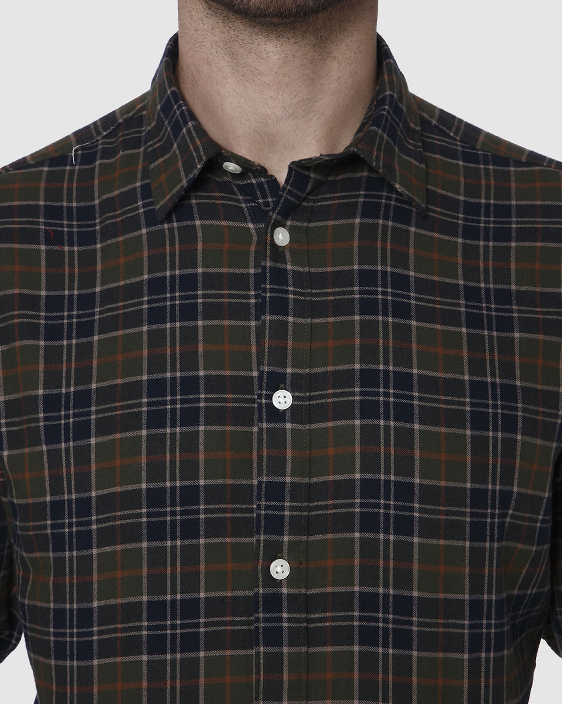 Brown Check Full Sleeves Shirt