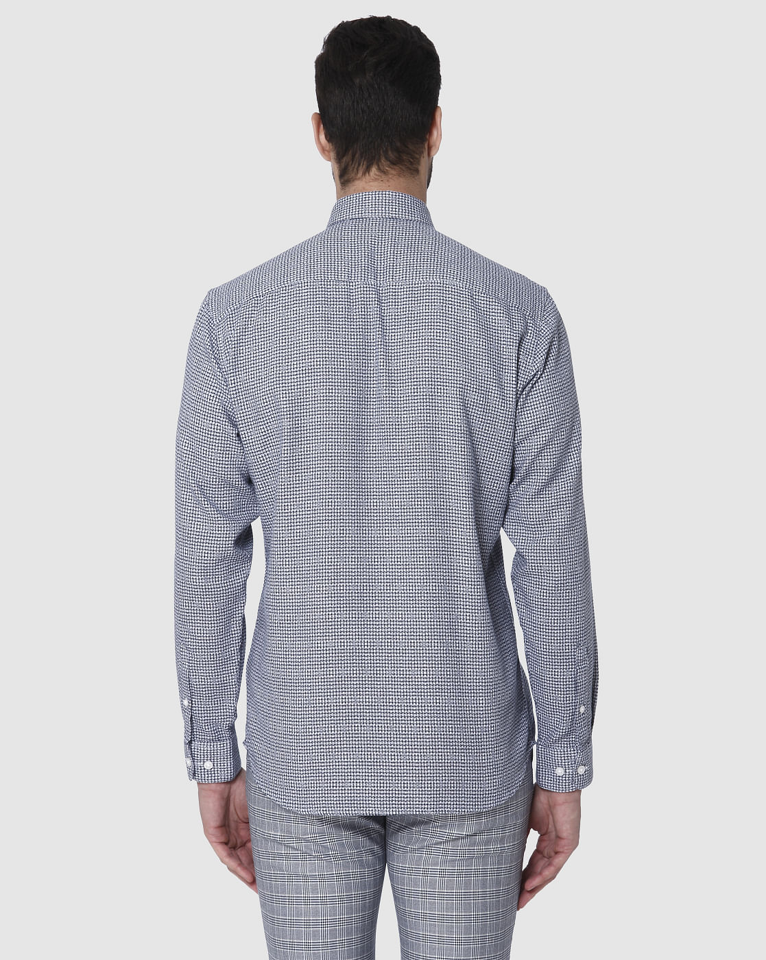 Blue Check Full Sleeves Shirt