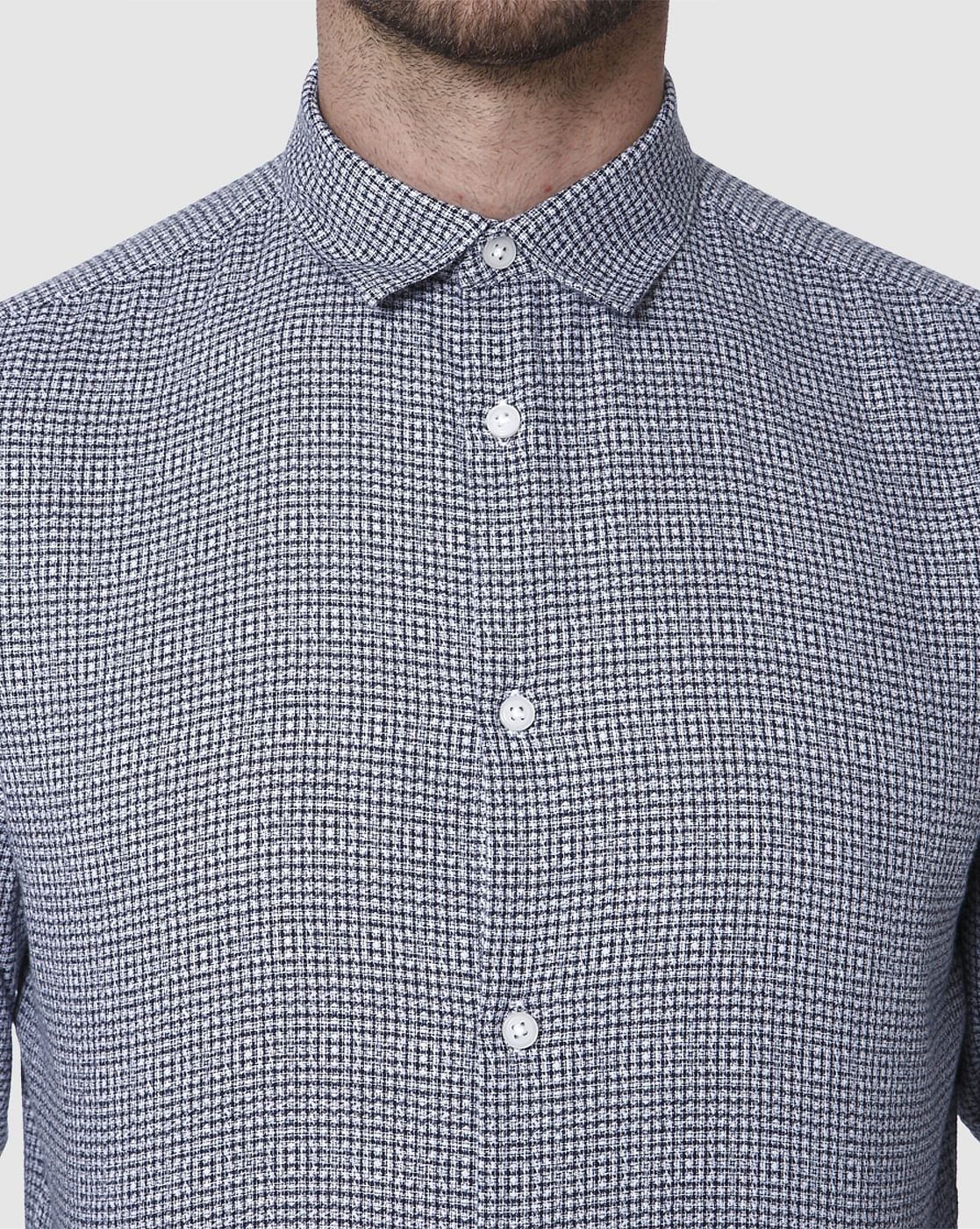 Blue Check Full Sleeves Shirt