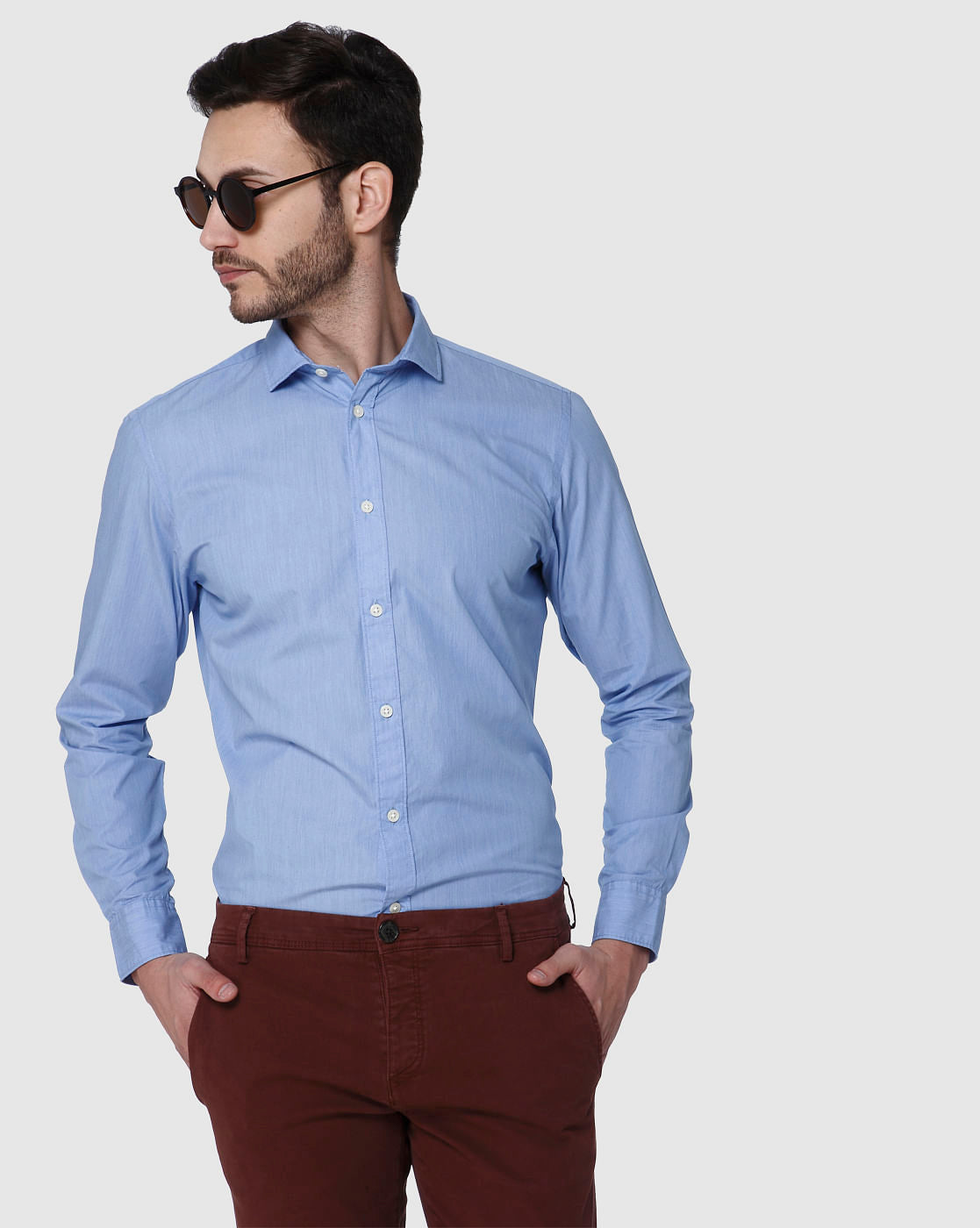 Blue Full Sleeves Shirt