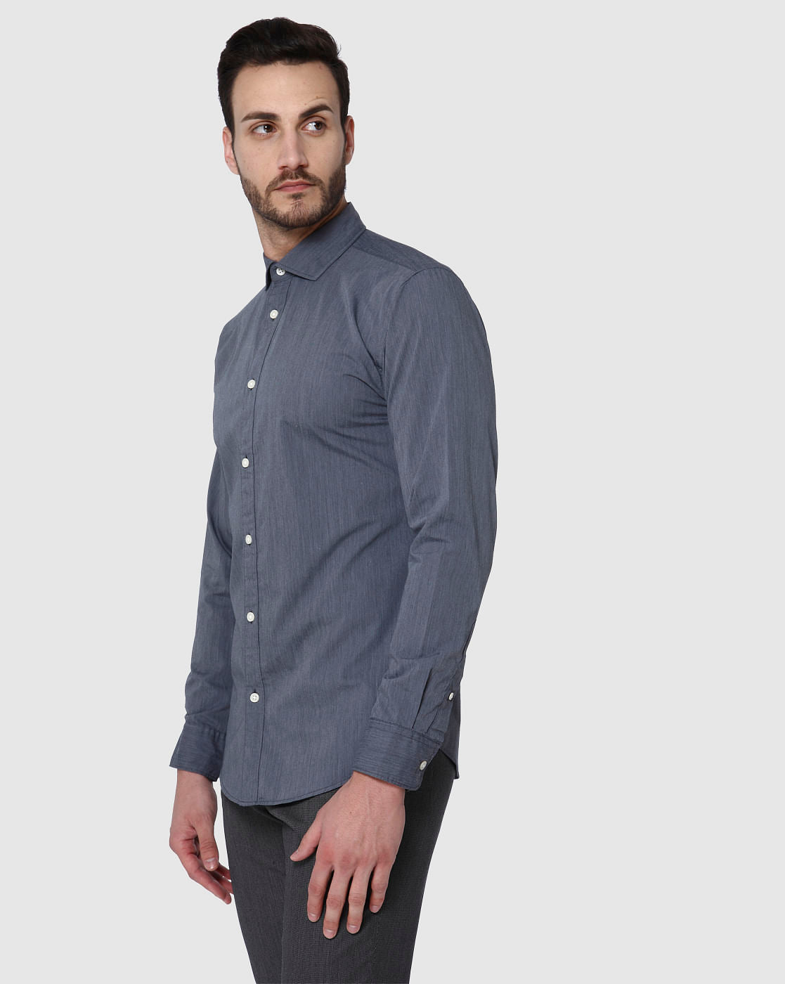 Grey Full Sleeves Shirt
