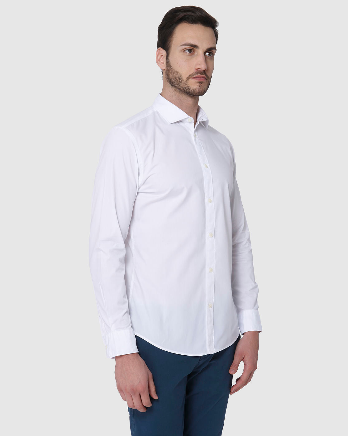 White Full Sleeves Shirt