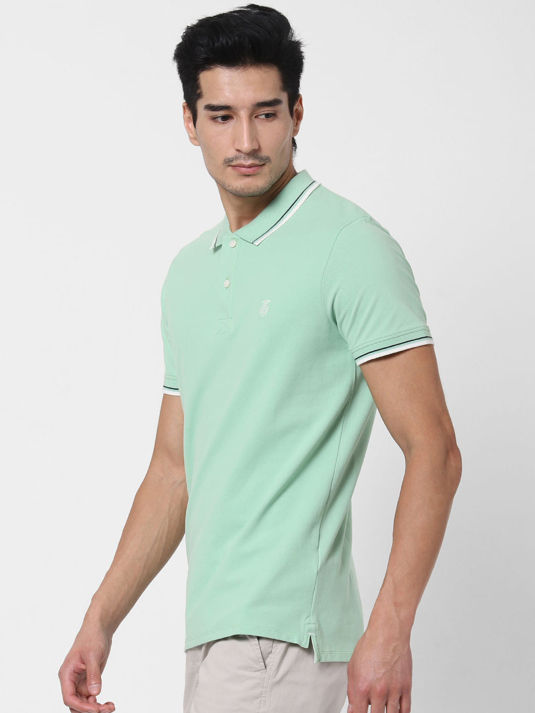Green Polo Neck T-Shirt