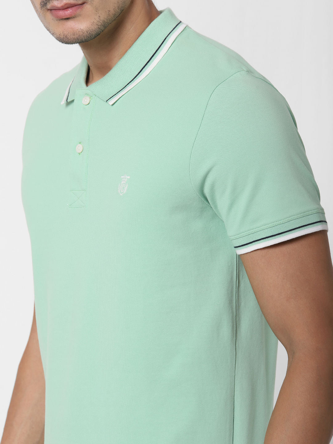 Green Polo Neck T-Shirt