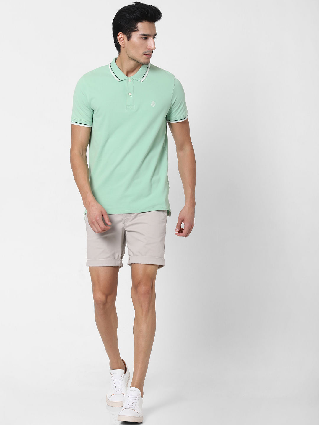 Green Polo Neck T-Shirt