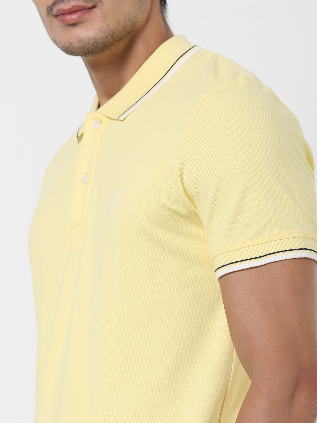Yellow Polo Neck T-Shirt