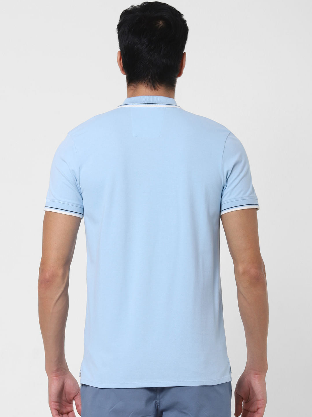 Blue Polo Neck T-Shirt