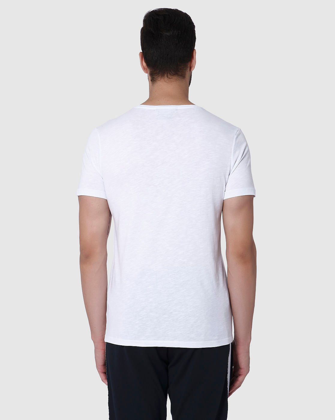 White Printed Crew Neck T-Shirt
