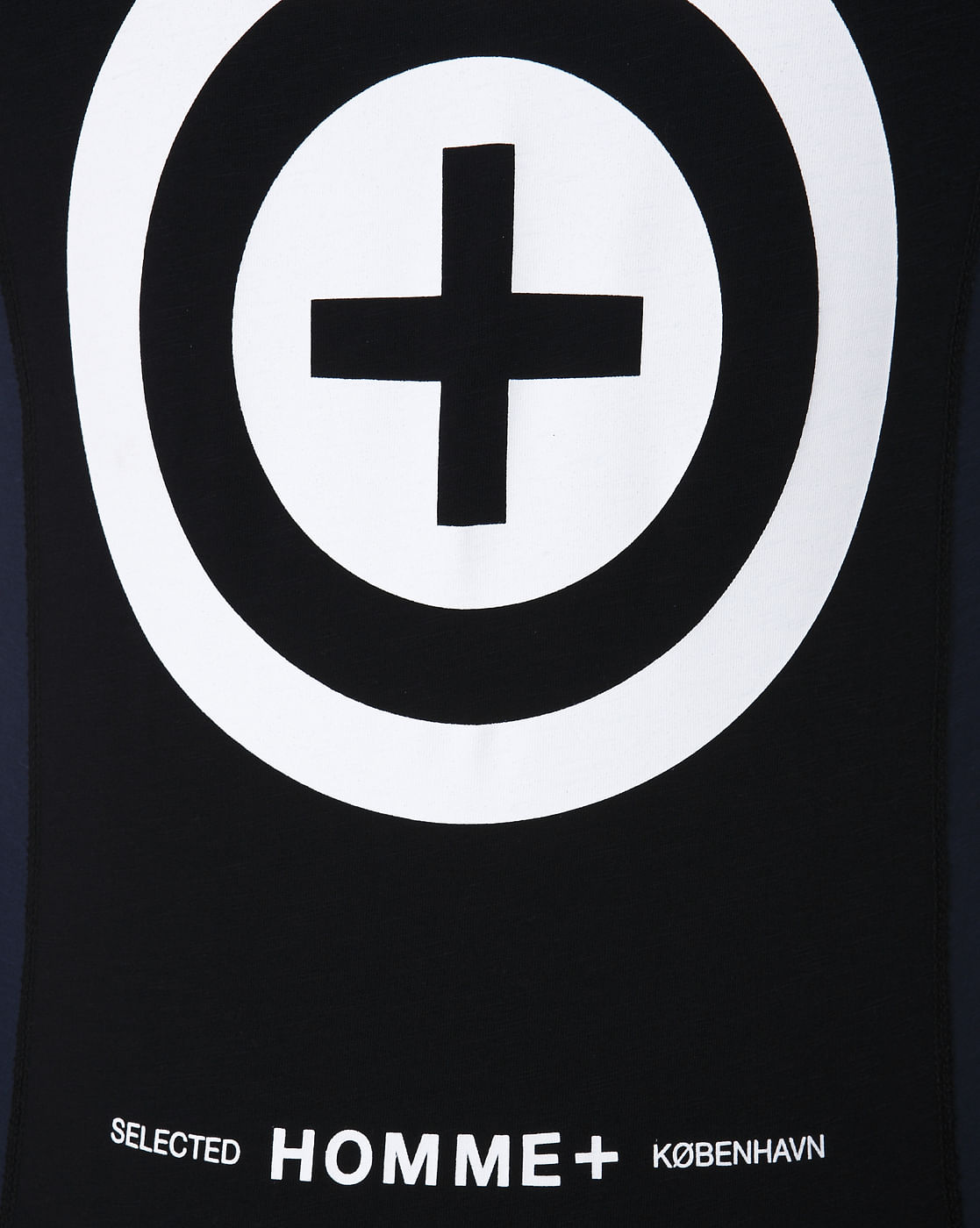 Navy Blue Graphic Print Crew Neck T-Shirt