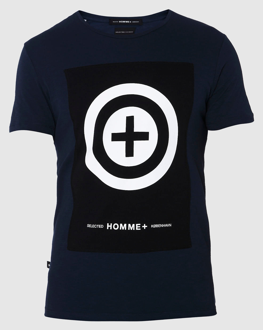 Navy Blue Graphic Print Crew Neck T-Shirt