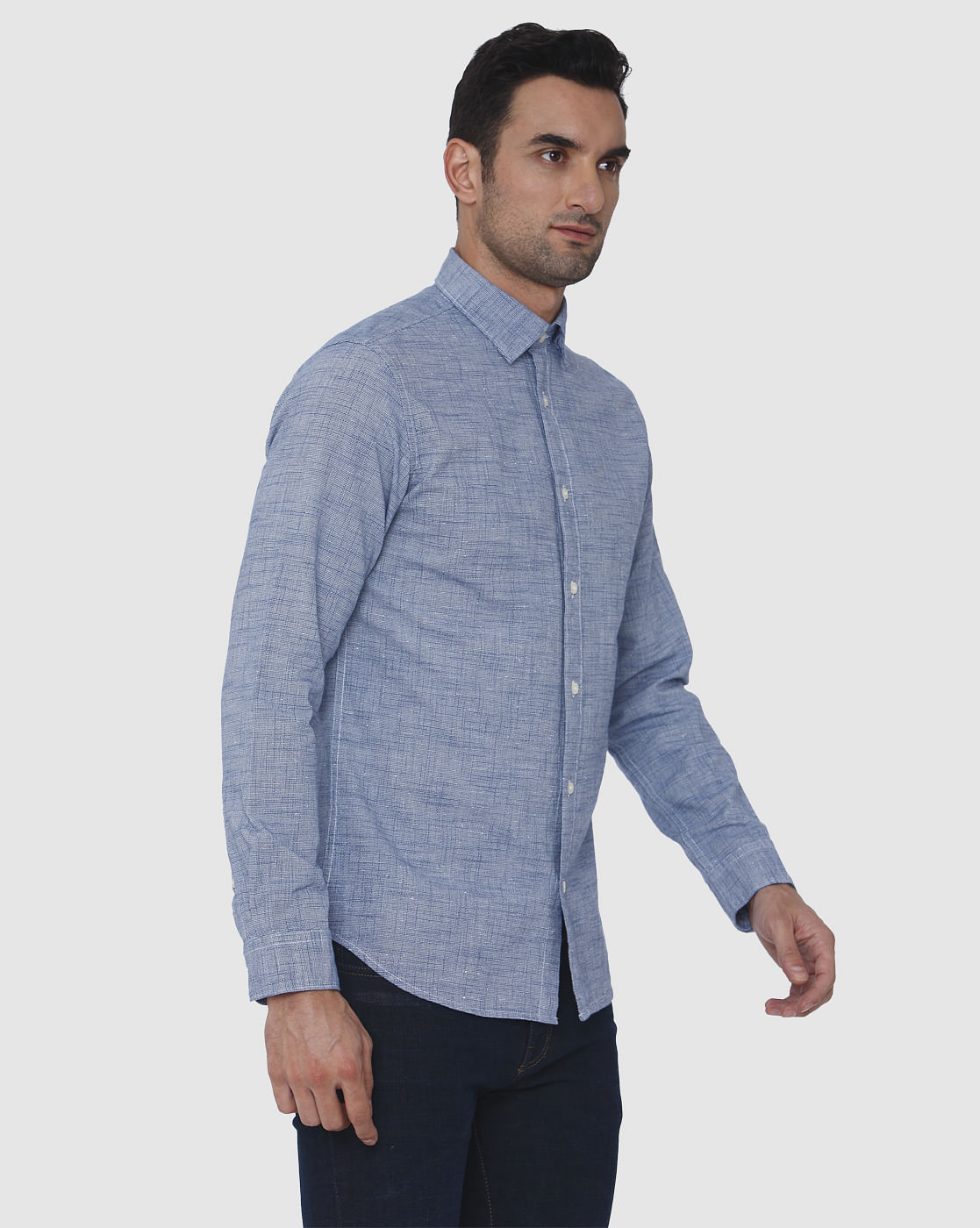 Blue Check Full Sleeves Shirt