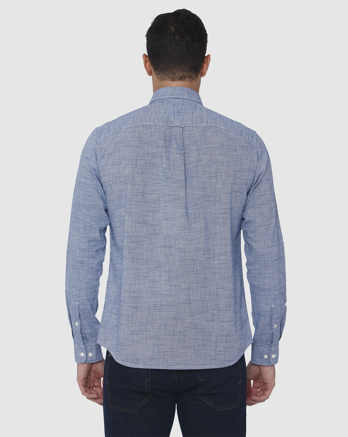 Blue Check Full Sleeves Shirt