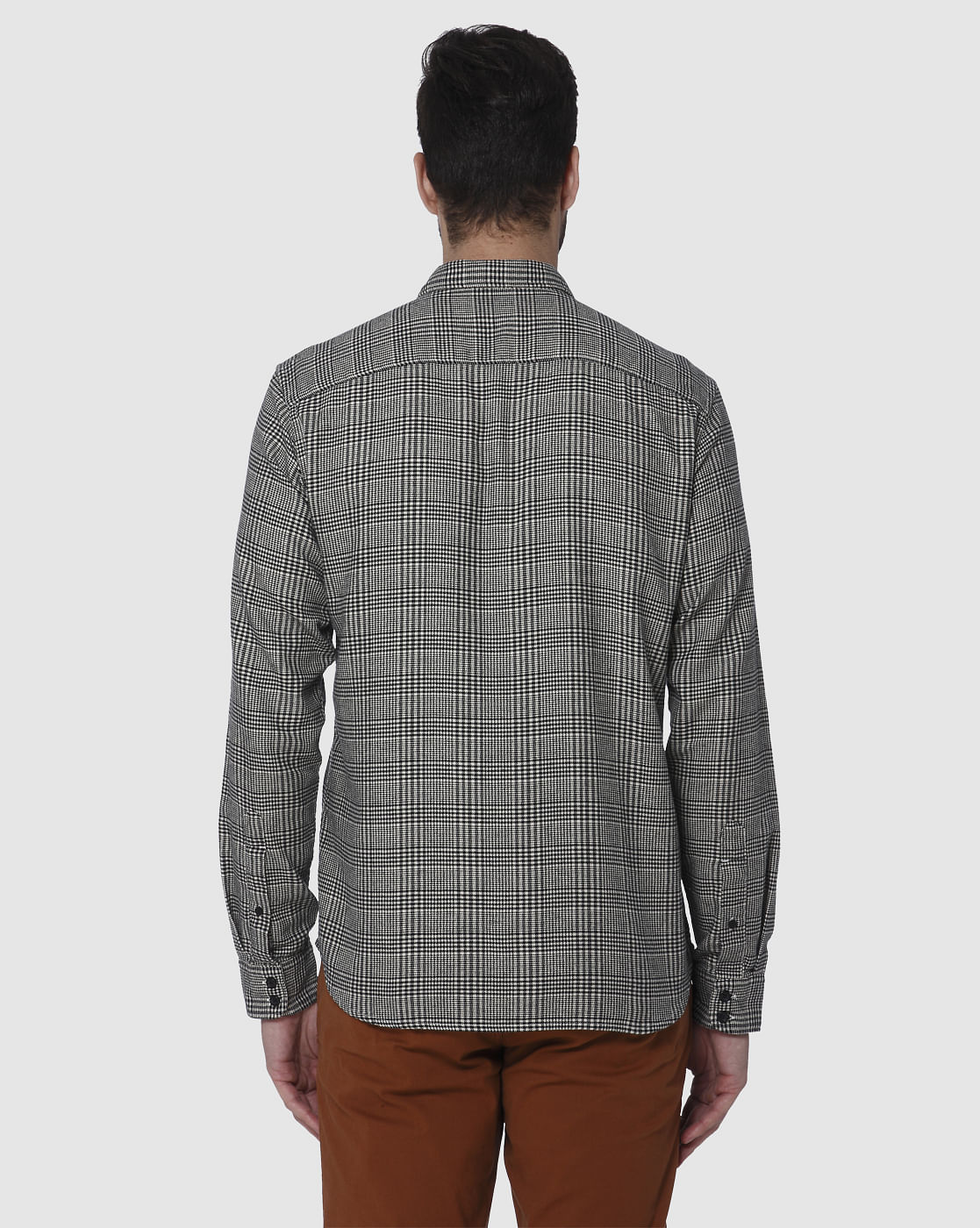 Black Check Full Sleeves Shirt