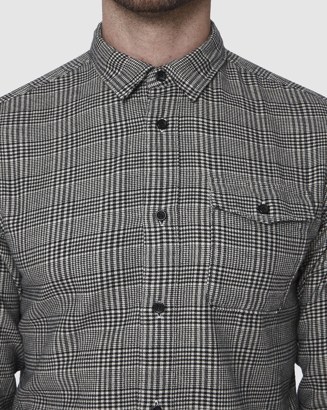 Black Check Full Sleeves Shirt