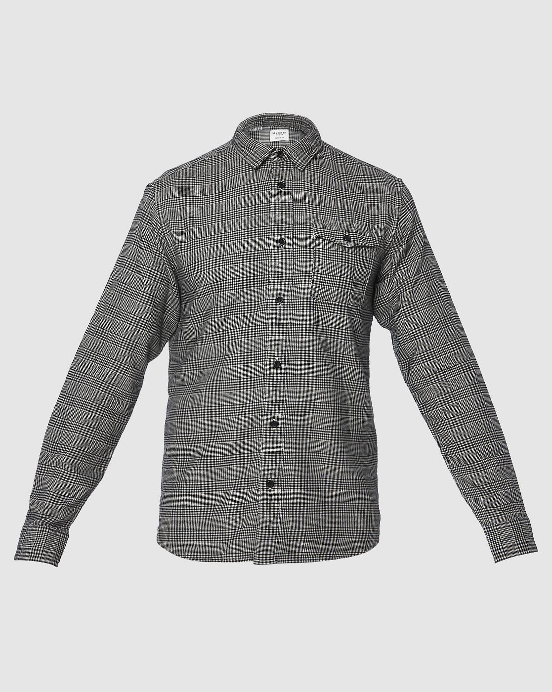 Black Check Full Sleeves Shirt