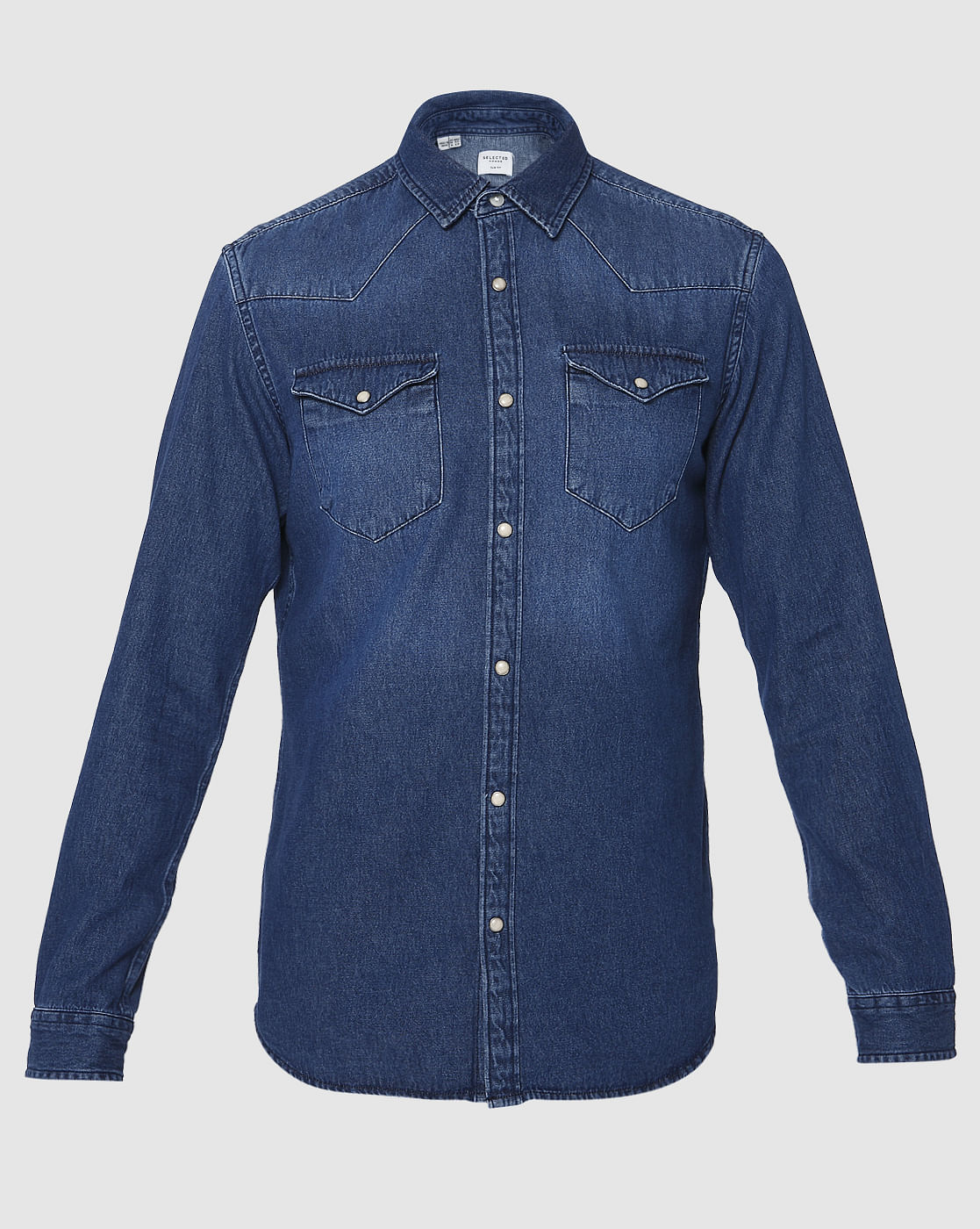 Blue Full Sleeves Denim Shirt