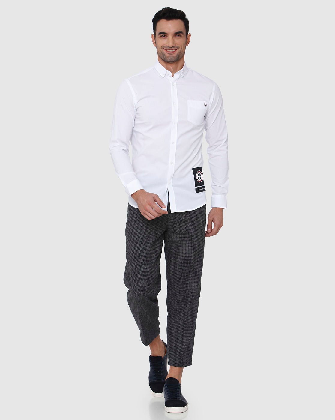White Full Sleeves Shirt