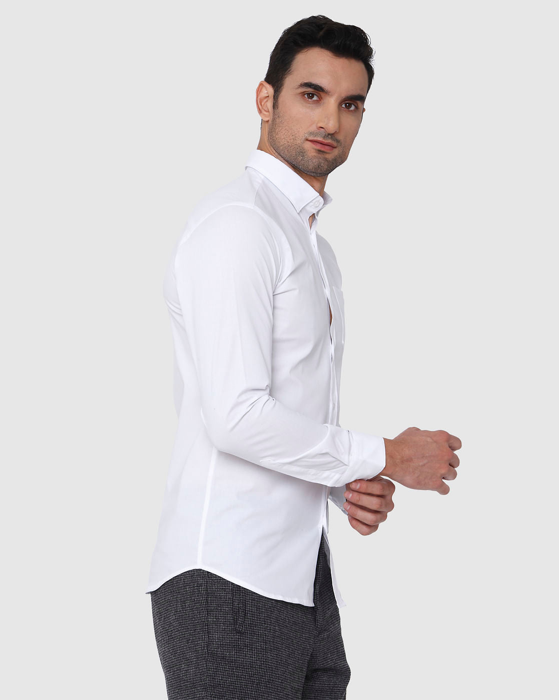 White Full Sleeves Shirt