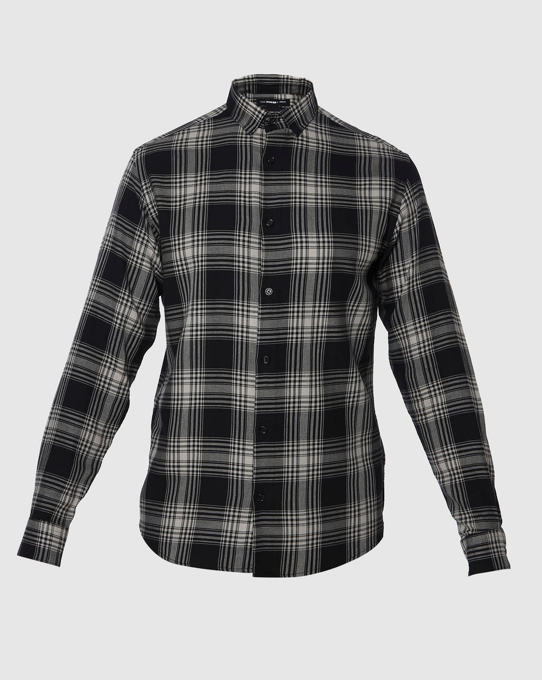 Black Check Full Sleeves Shirt
