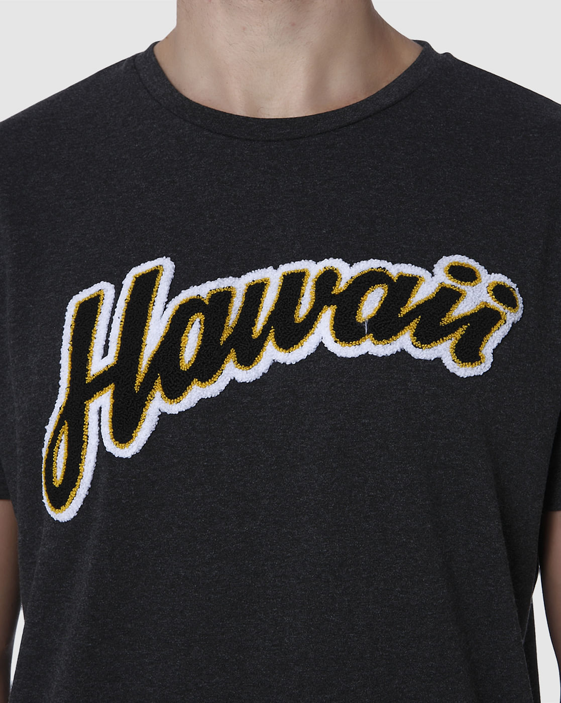 Grey Printed Crew Neck T-Shirt