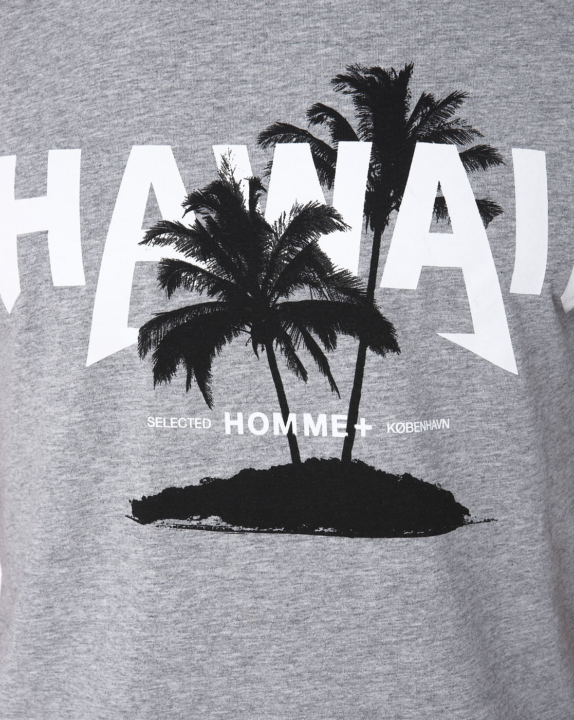 Grey Printed Crew Neck T-Shirt