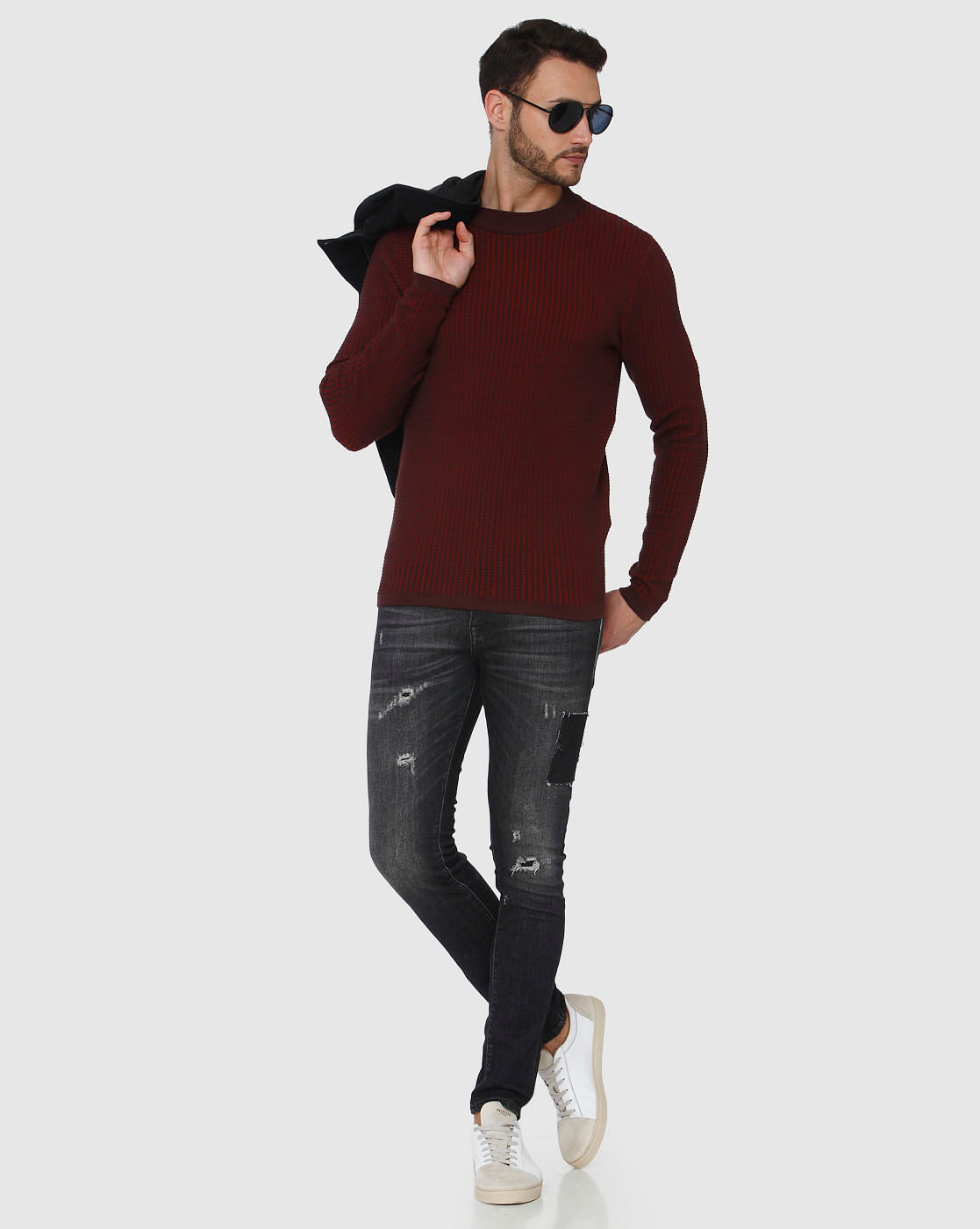 Red Check Pullover