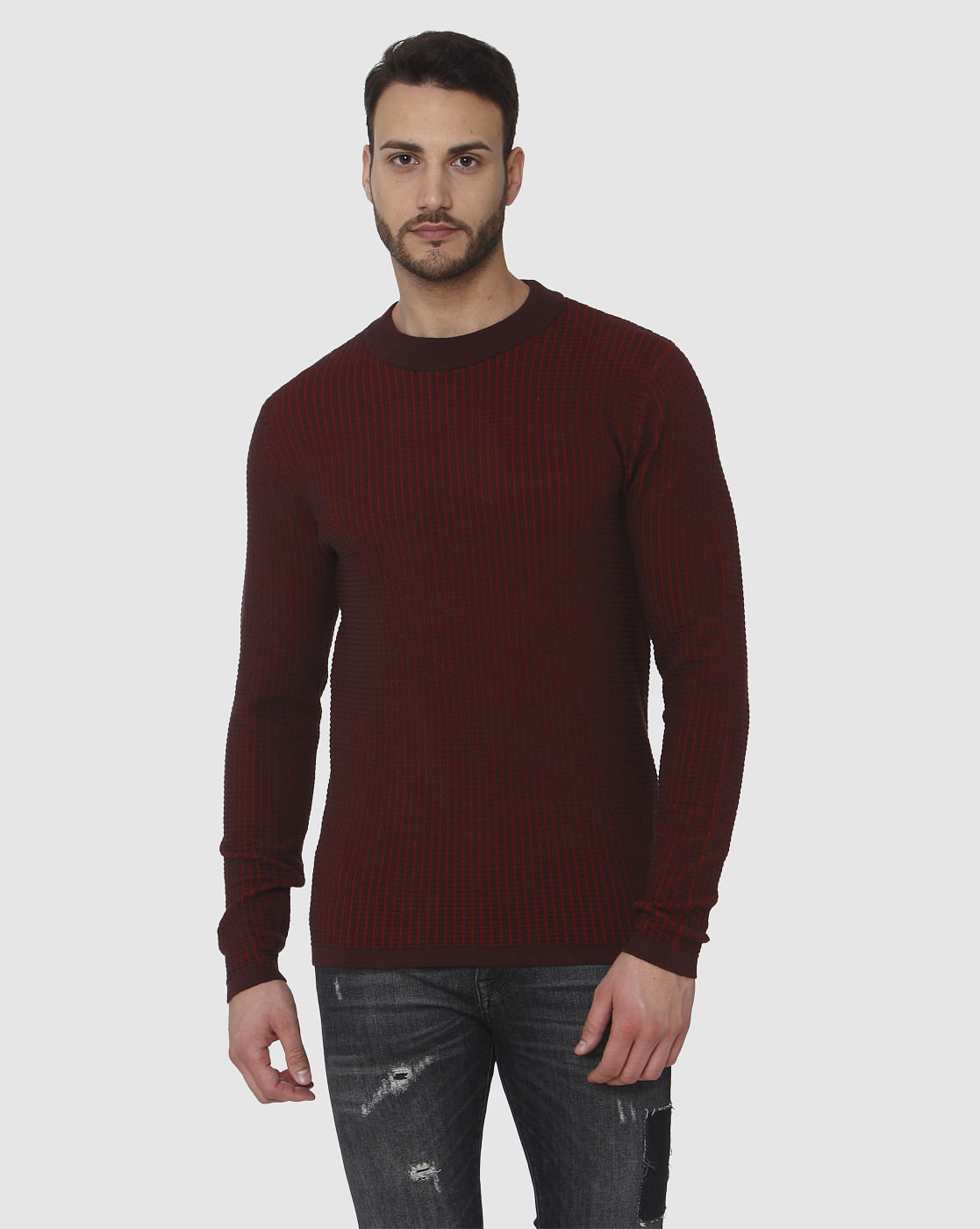Red Check Pullover