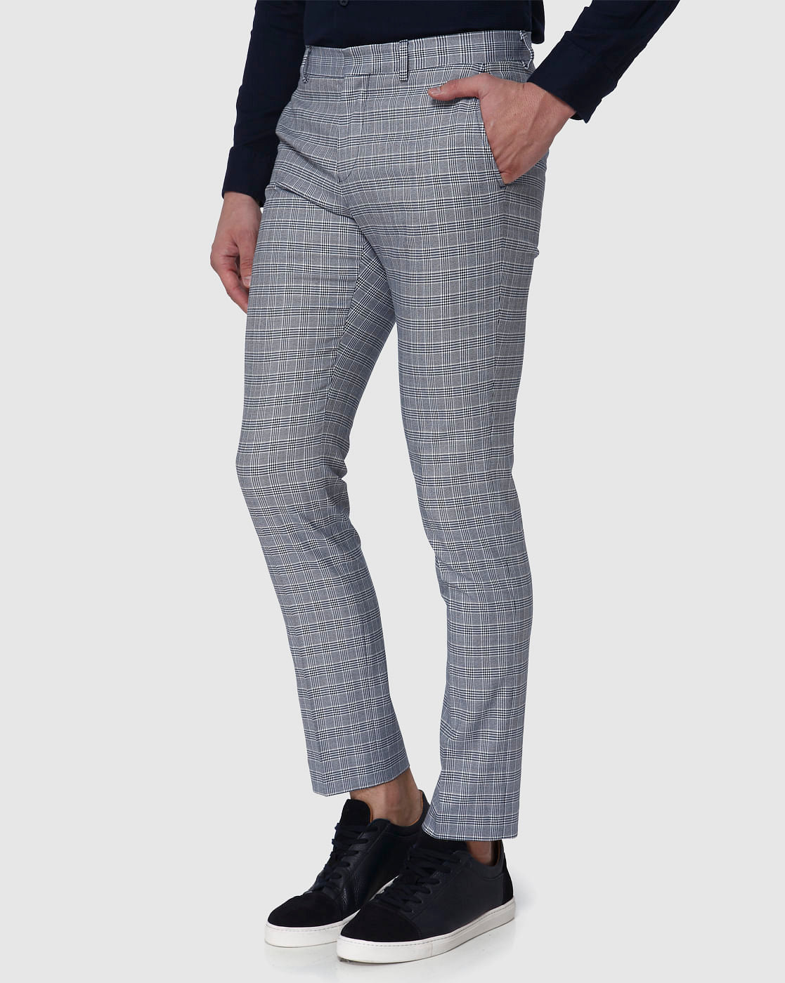 Blue Check Trousers