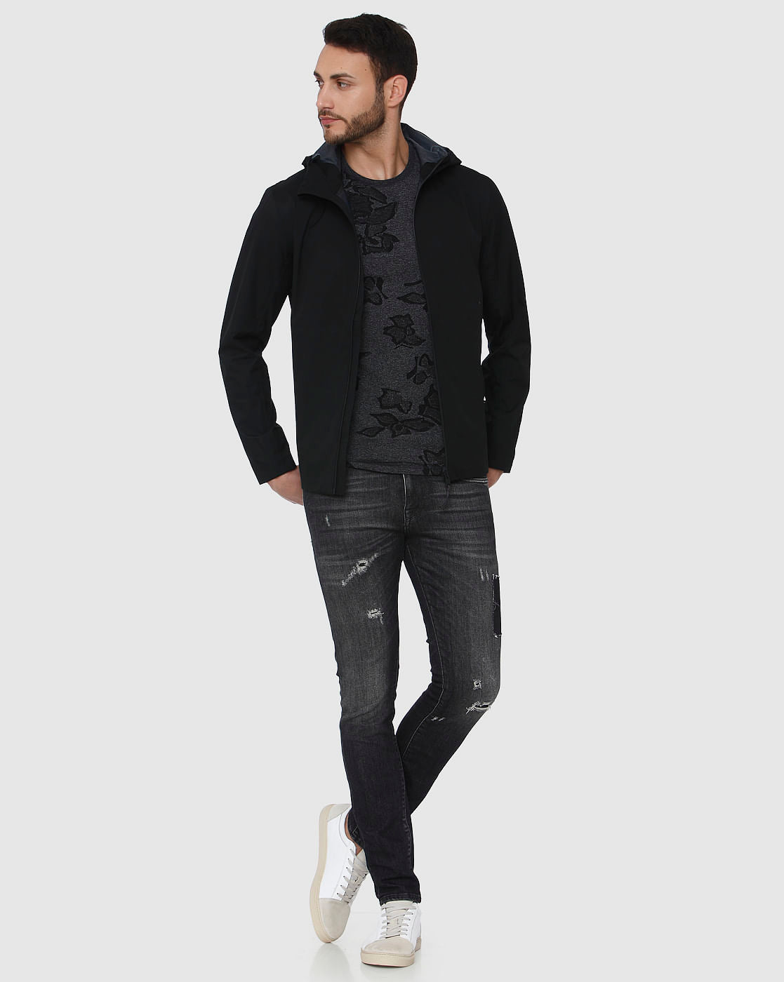 Black Hooded Jacket