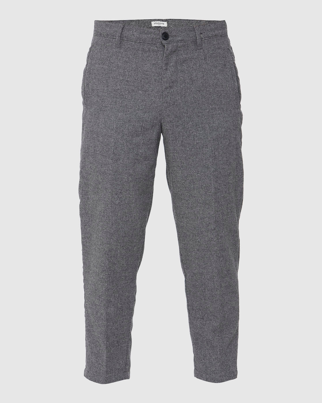 Light Grey Printed Cropped Pants