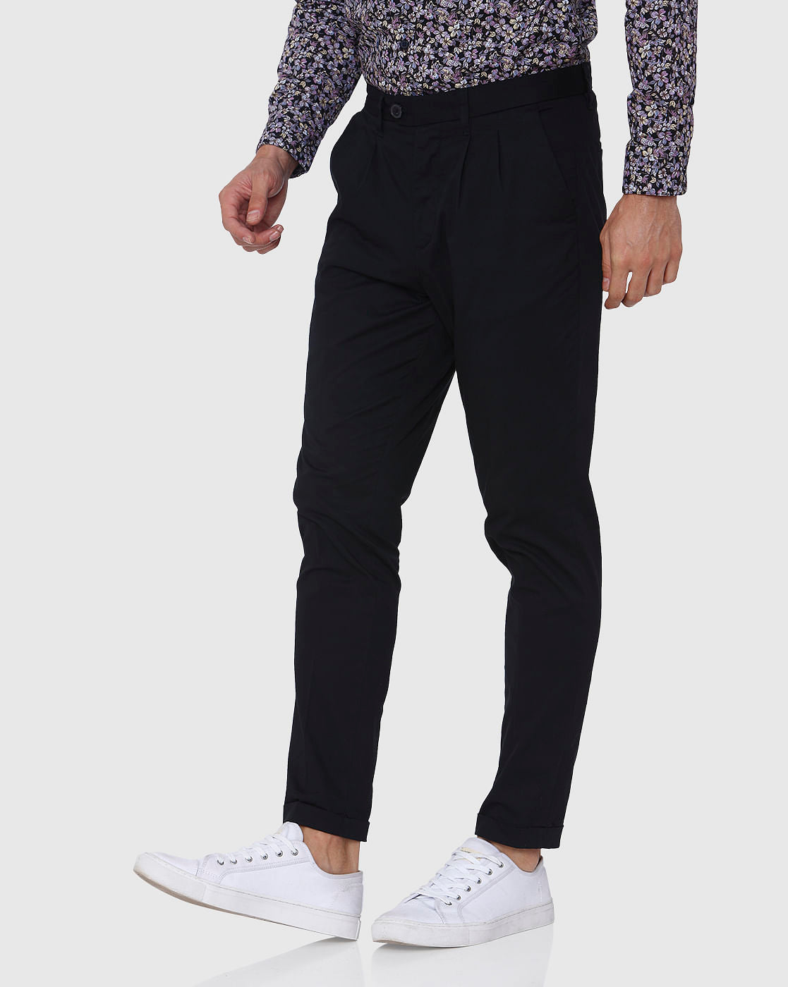 Black Tapered Fit Pants