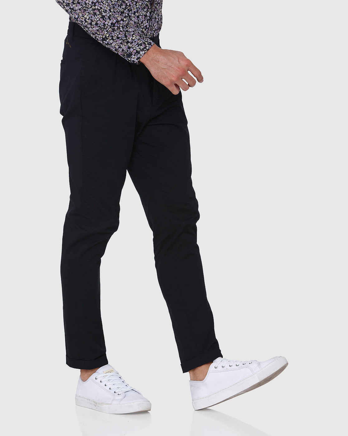 Black Tapered Fit Pants