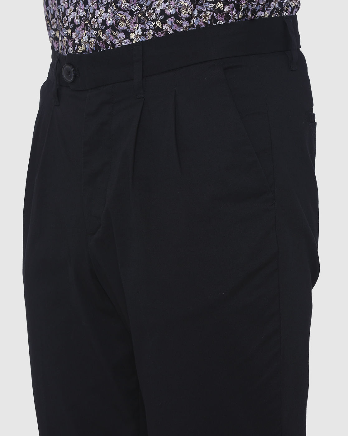 Black Tapered Fit Pants