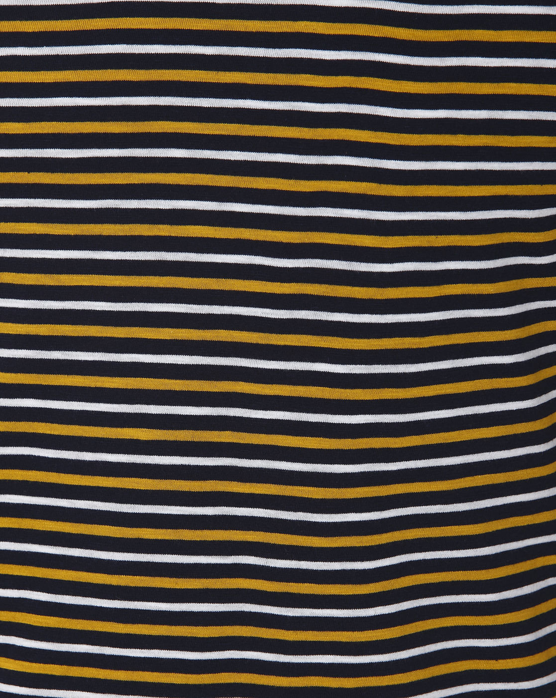 Brown Striped Crew Neck T-Shirt