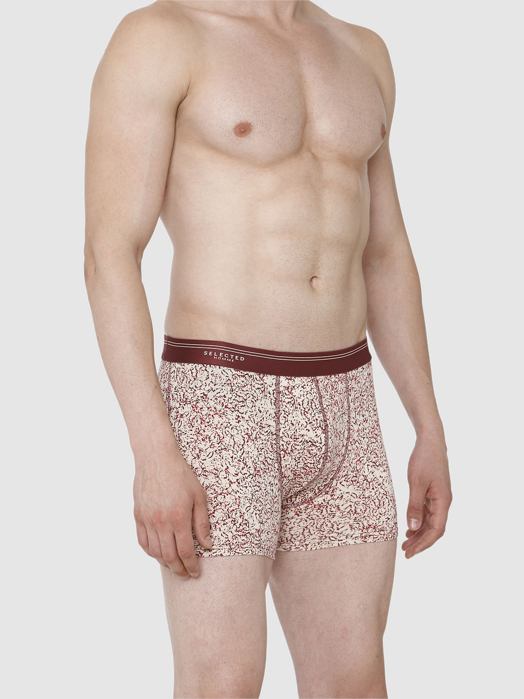Red Printed Trunks