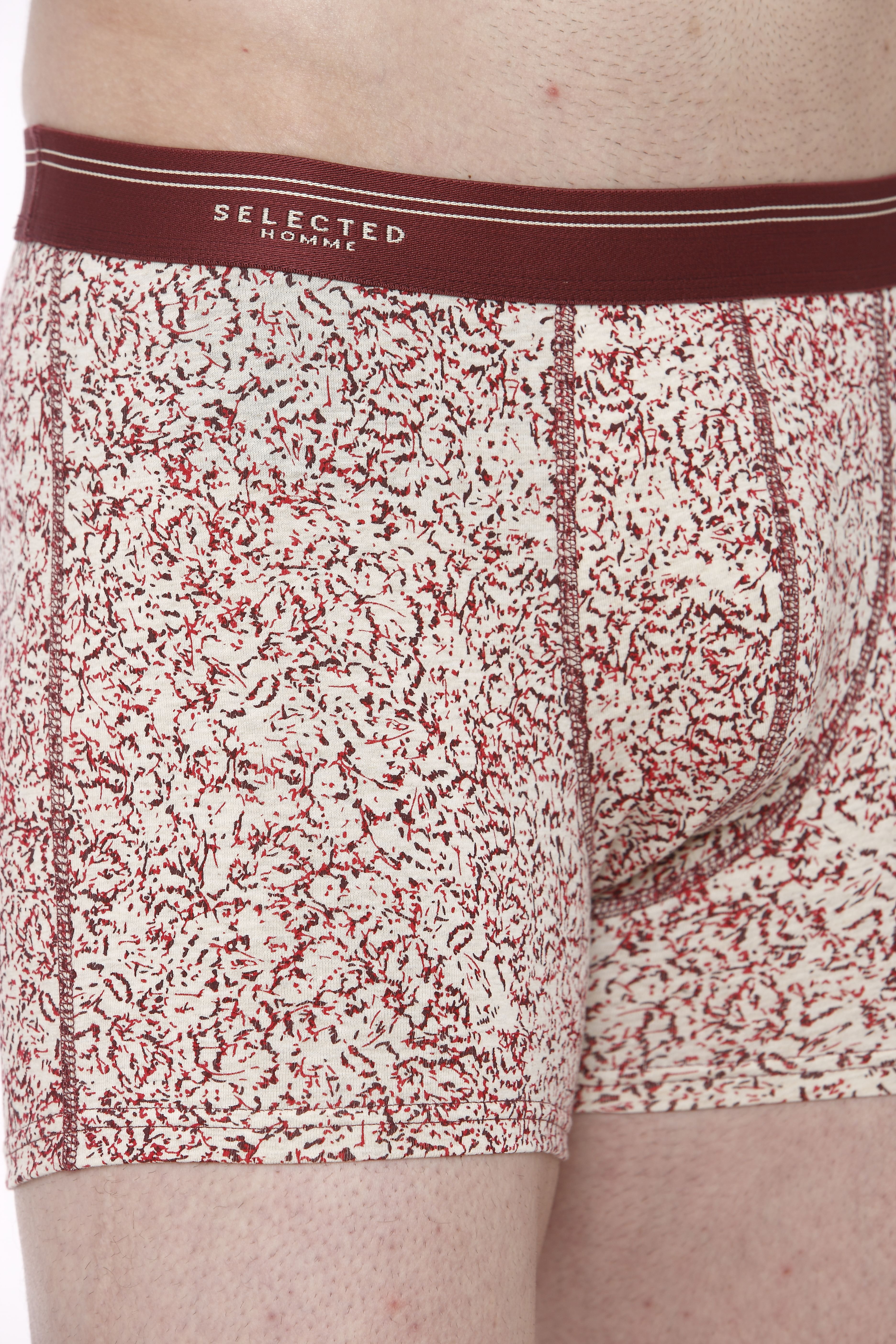 Red Printed Trunks