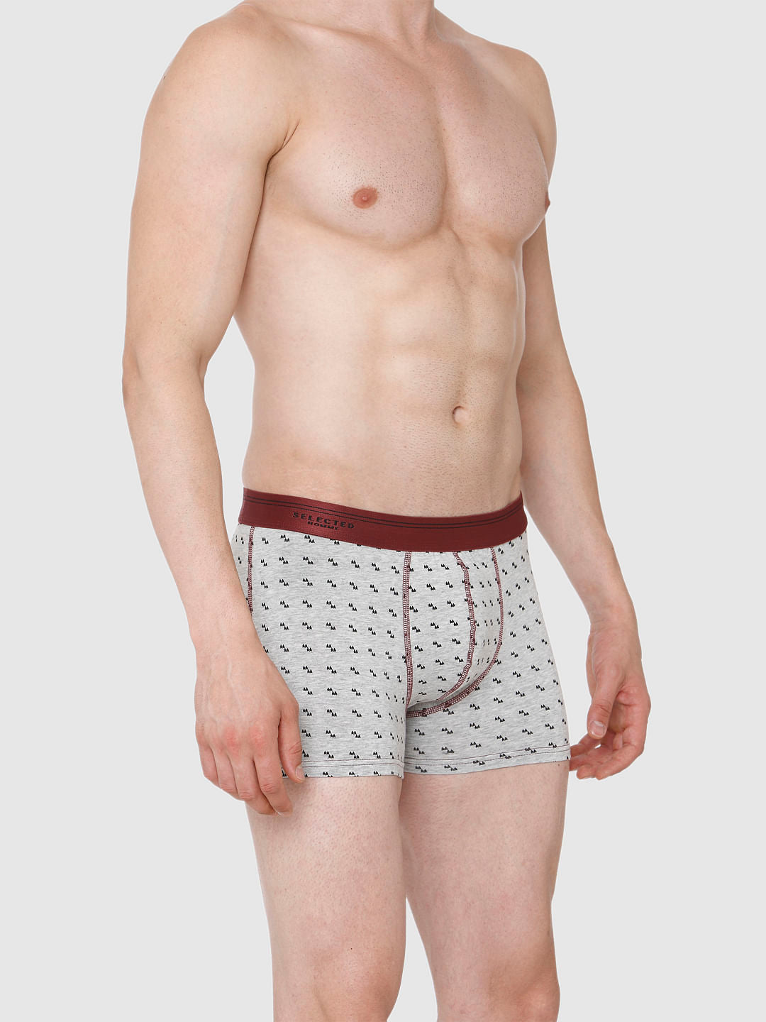 Light Grey All Over Print Trunks