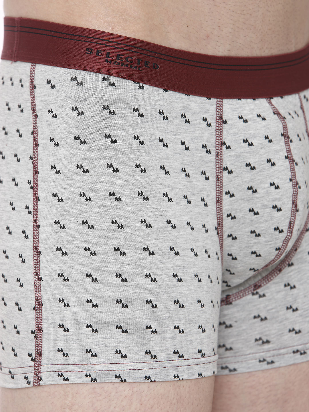Light Grey All Over Print Trunks