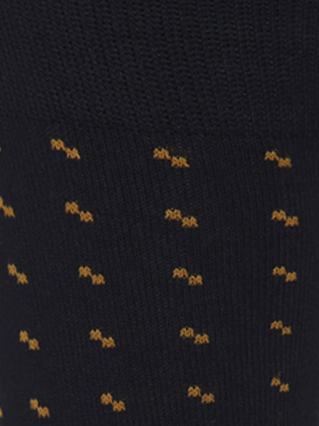 Black Printed Mid Calf Length Socks