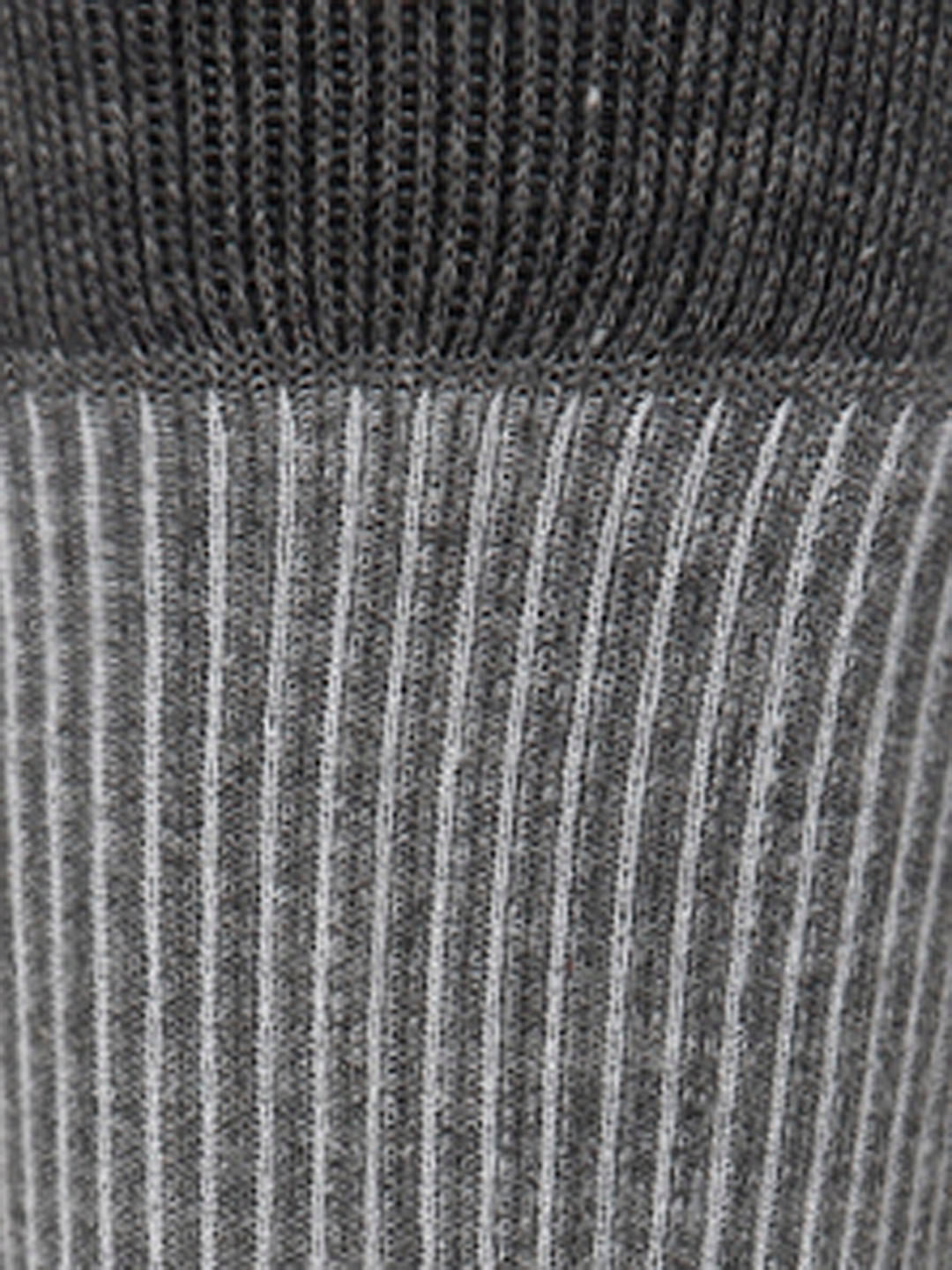 Grey Ribbed Mid Calf Length Socks