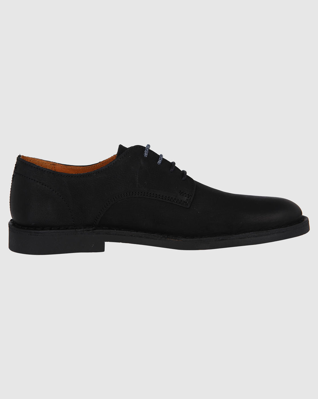 Black Leather Derby Formal Shoes