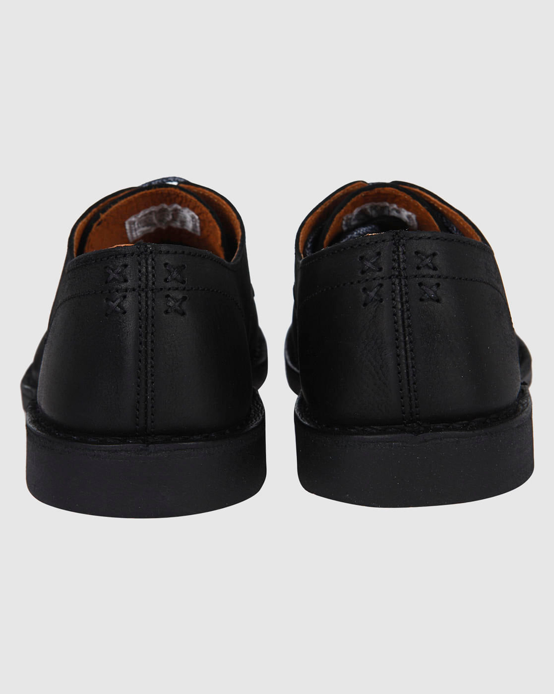 Black Leather Derby Formal Shoes