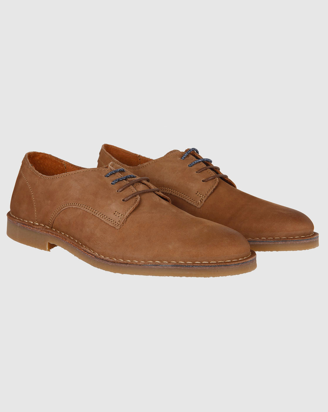 Brown Leather Derby Formal Shoes