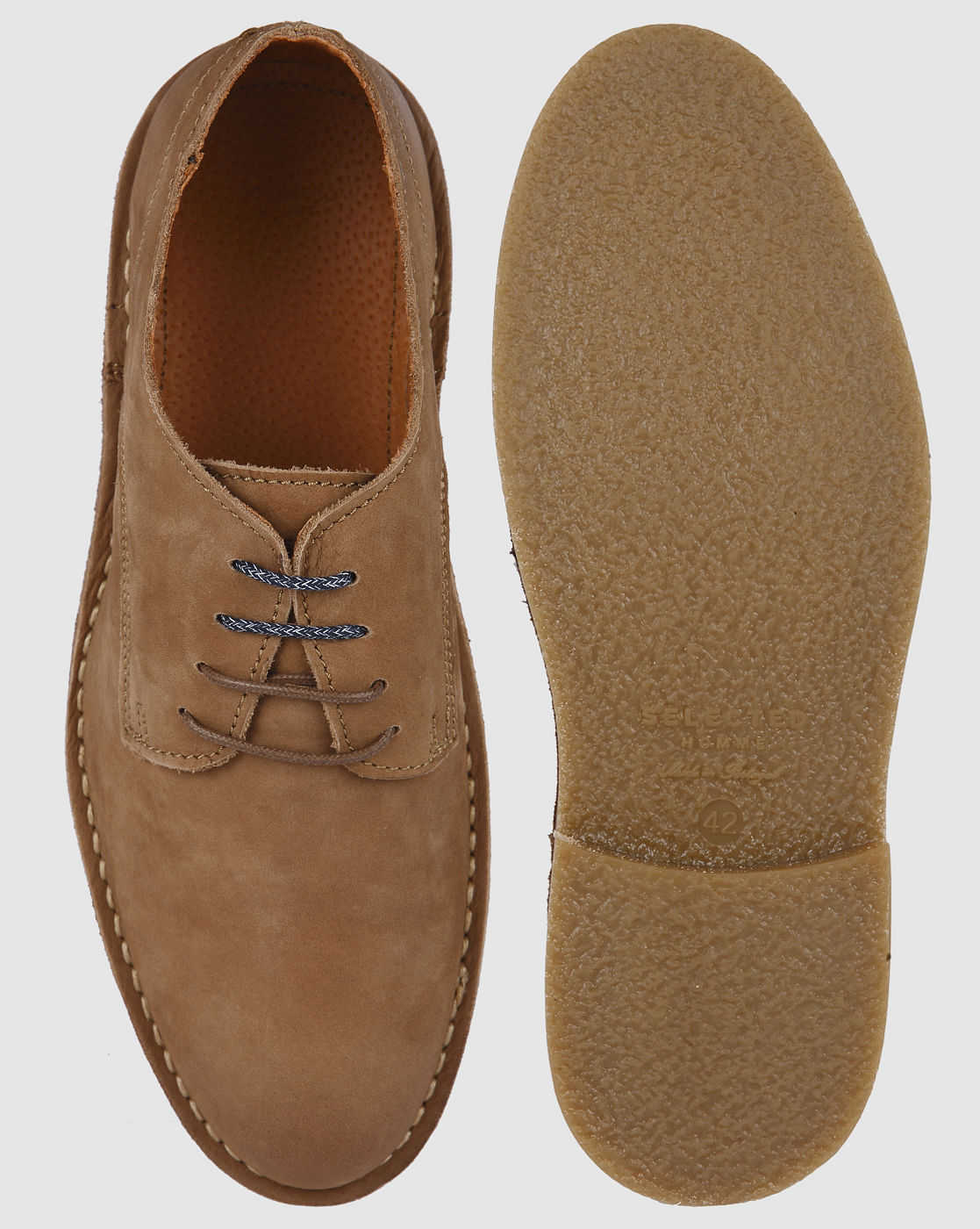 Brown Leather Derby Formal Shoes